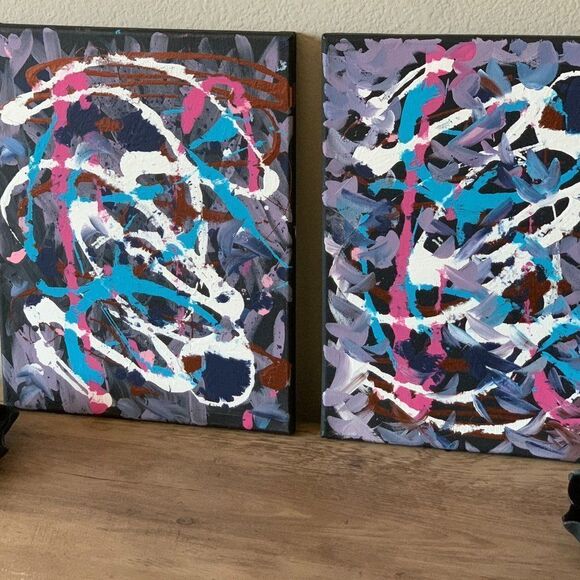 Original Abstract Painting Set, 11x14 Canvas - Picture 5 of 6